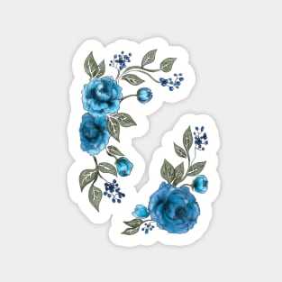 Blue flower design Sticker